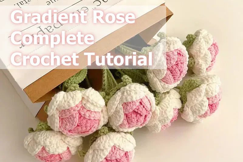 Crochet Video Tutorial of Crochet Flower - Gradient Rose