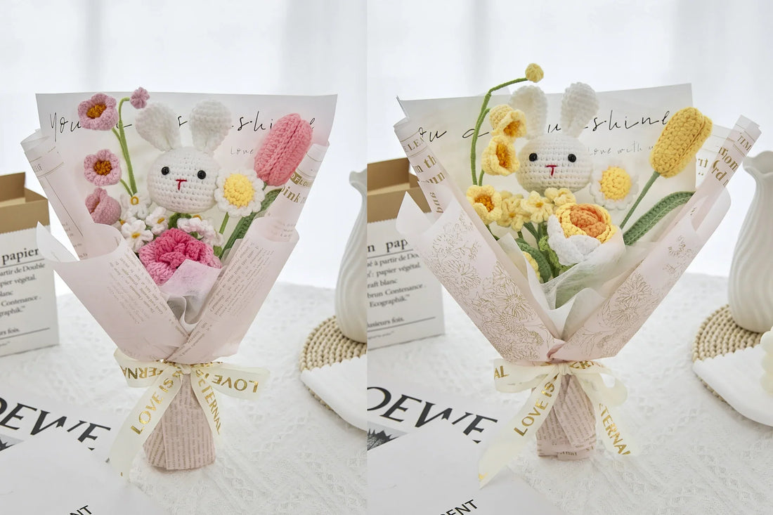 Celebrate Easter with a Stunning Easter Crochet Bunny Bouquet