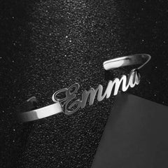 YSHomy Personalized 18K Gold-Plated C Shape Name Bracelet (6mm)