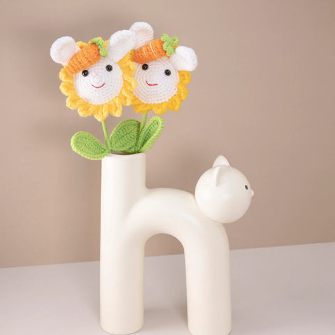 YSHomy Crochet Flowers of Rabbit Sunflower