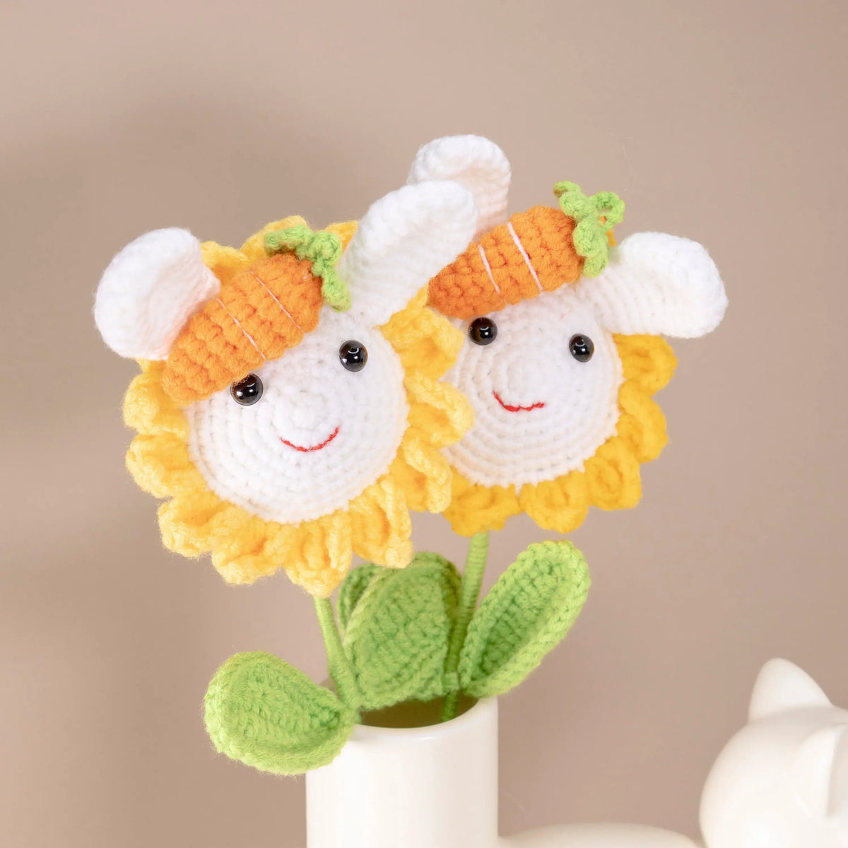 YSHomy Crochet Flowers of Rabbit Sunflower