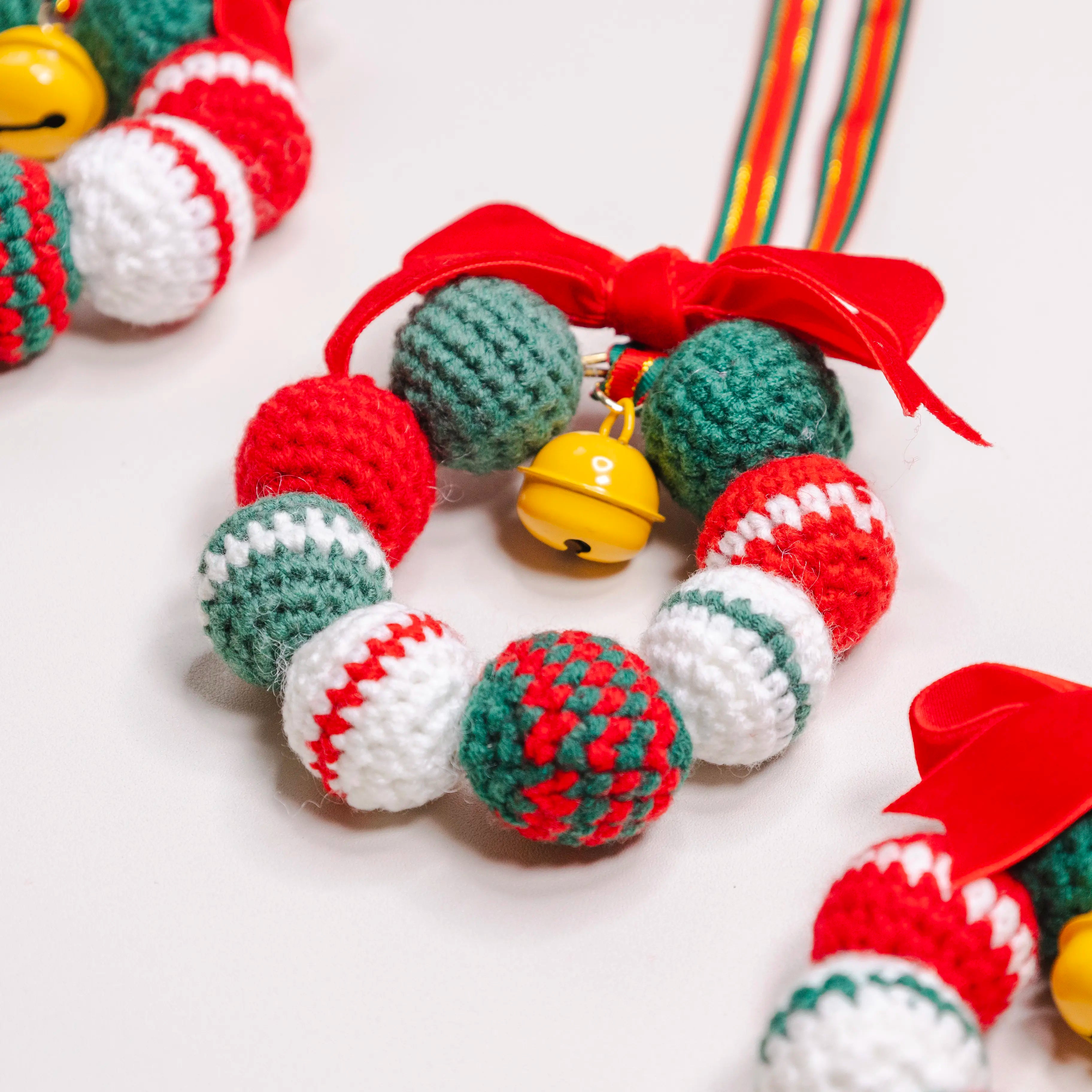 YSHomy Crochet Christmas Hanging for Decoration, Set of 3