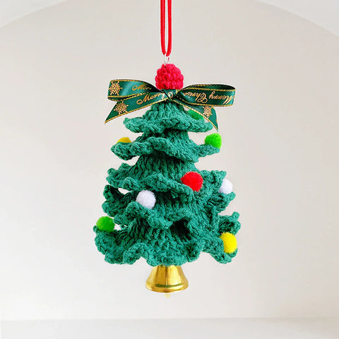 YSHomy Crochet Christmas Tree for Car Mirror Hanging