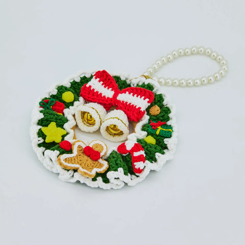 YSHomy Crochet Christmas Wreath Hanger for Decoration