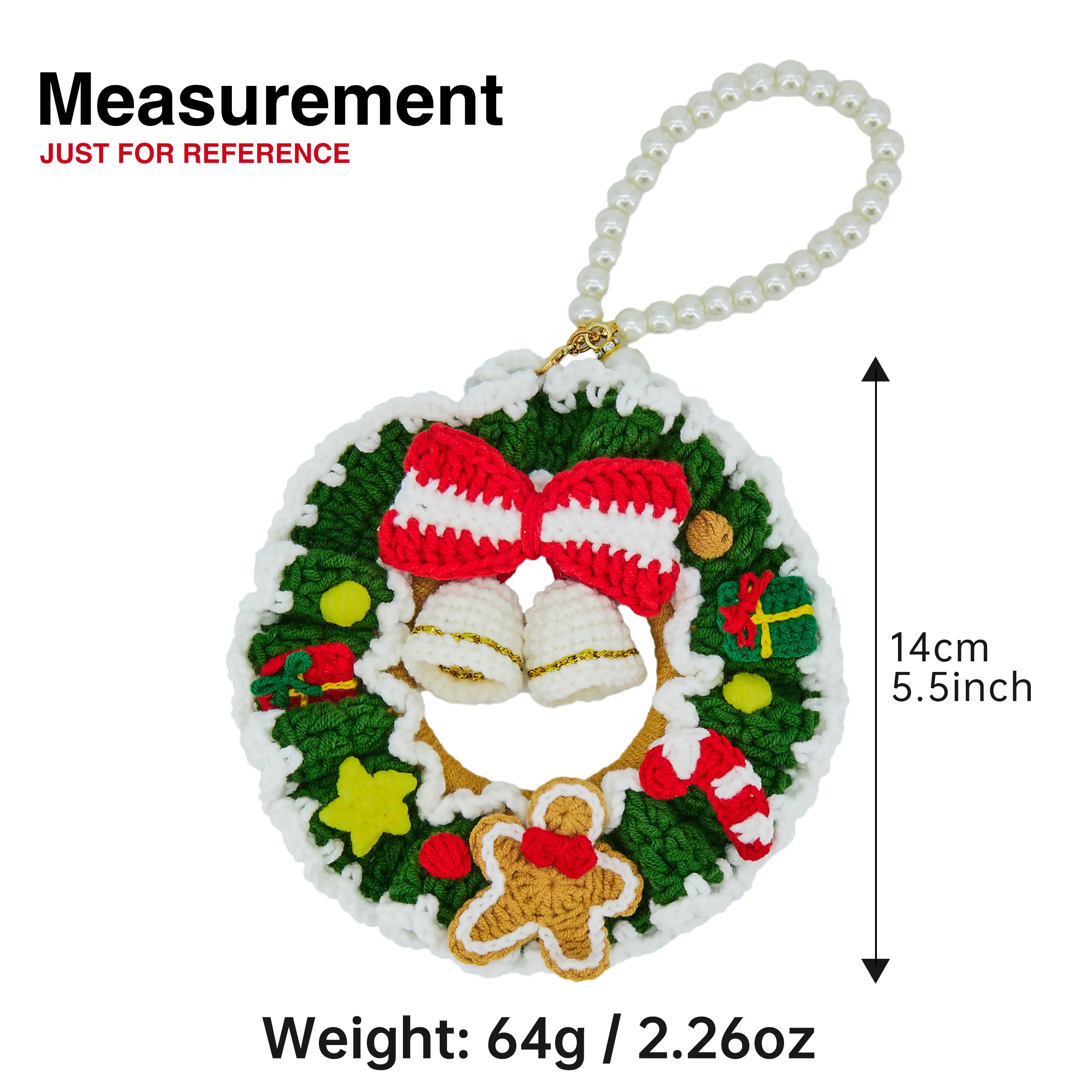 YSHomy Crochet Christmas Wreath Hanger for Decoration