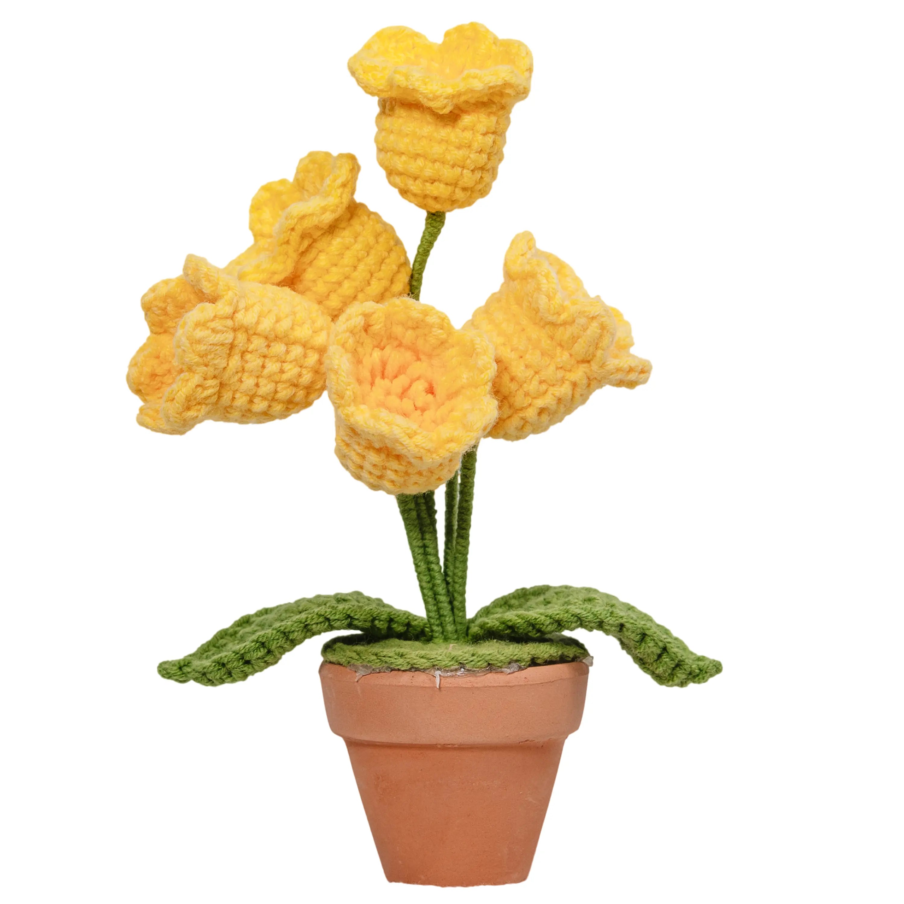 YSHomy Crochet Lily of the Valley Potted Plant