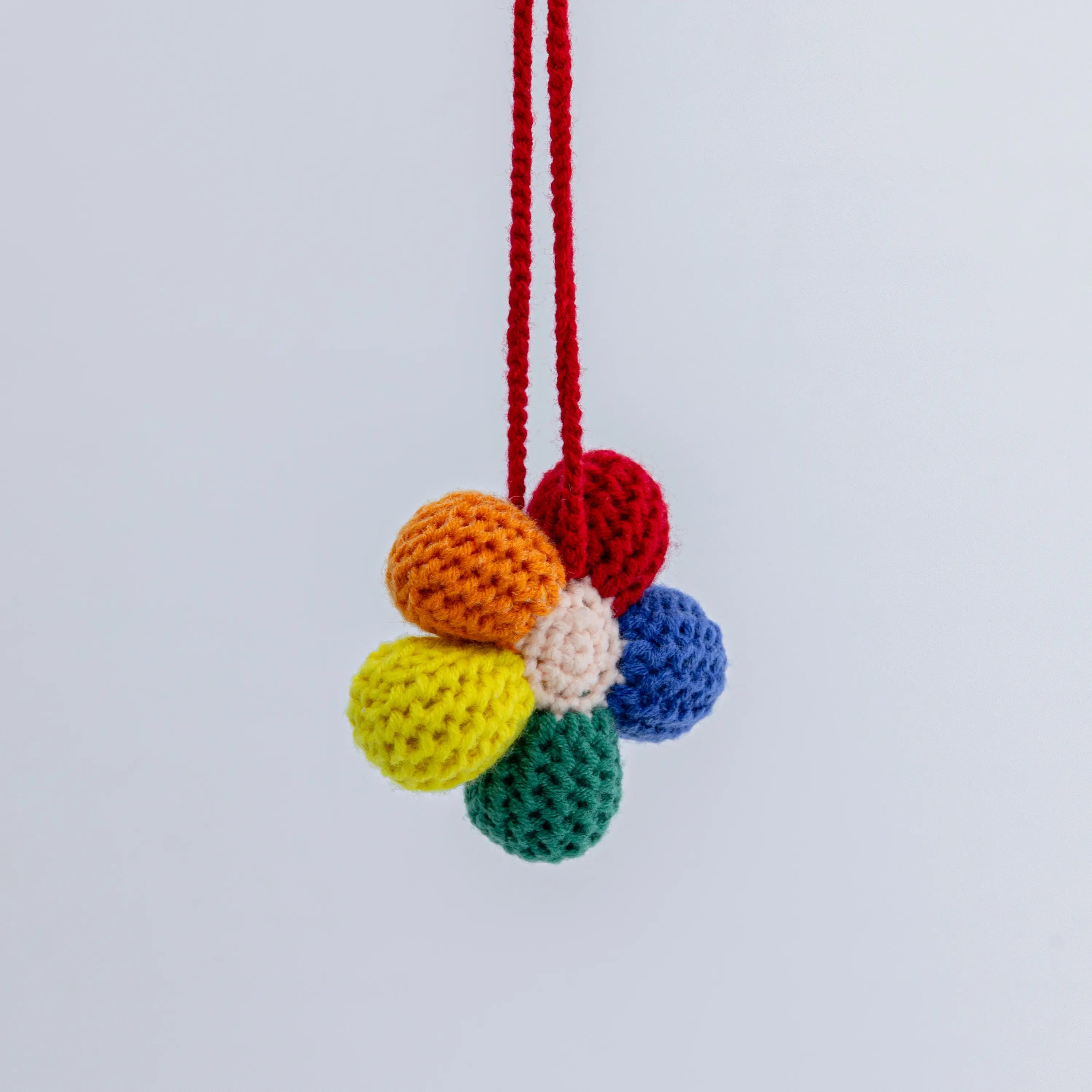 YSHomy Crochet Rainbow Flower Hanging for Car Mirror, Bag