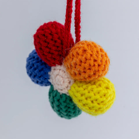 YSHomy Crochet Rainbow Flower Hanging for Car Mirror, Bag