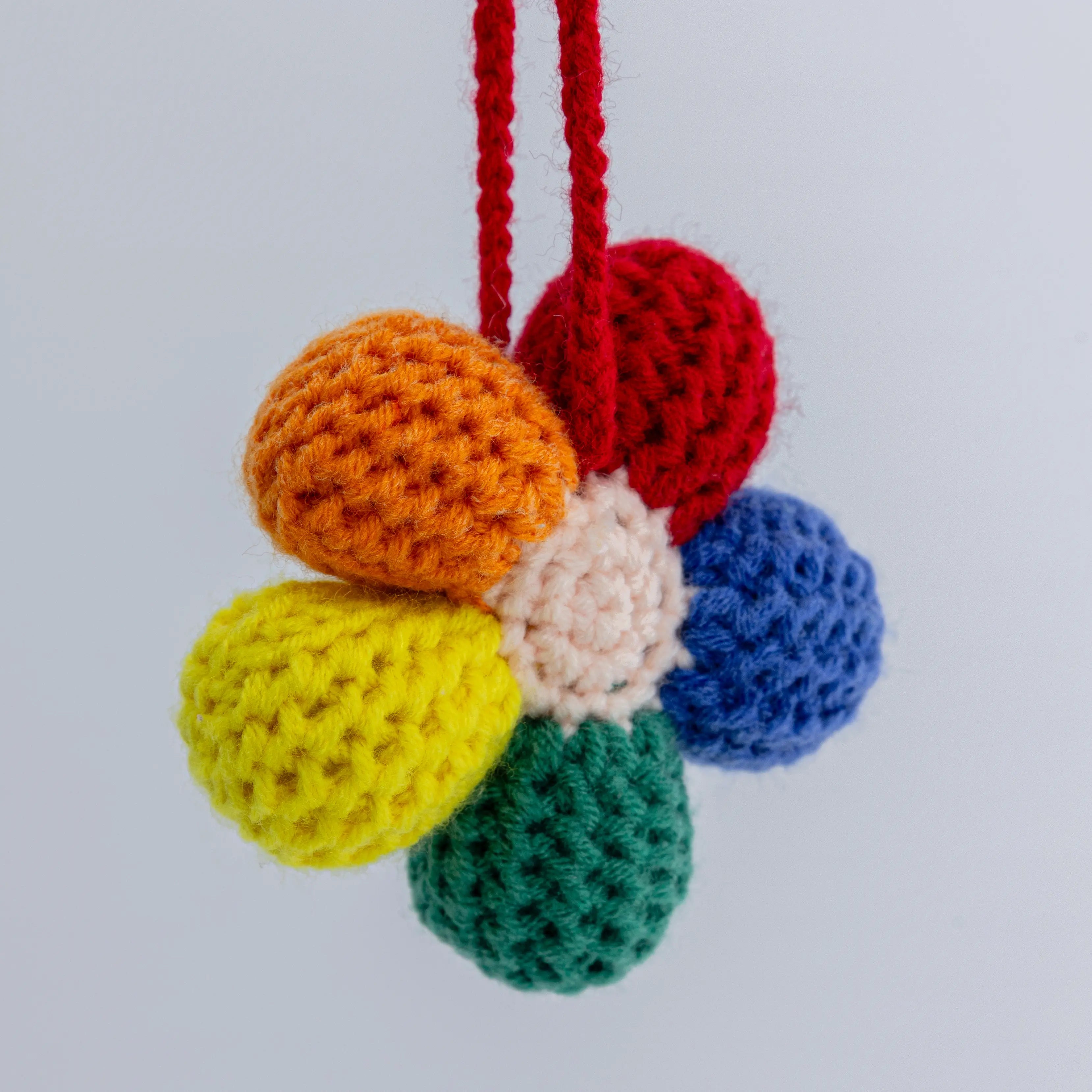 YSHomy Crochet Rainbow Flower Hanging for Car Mirror, Bag