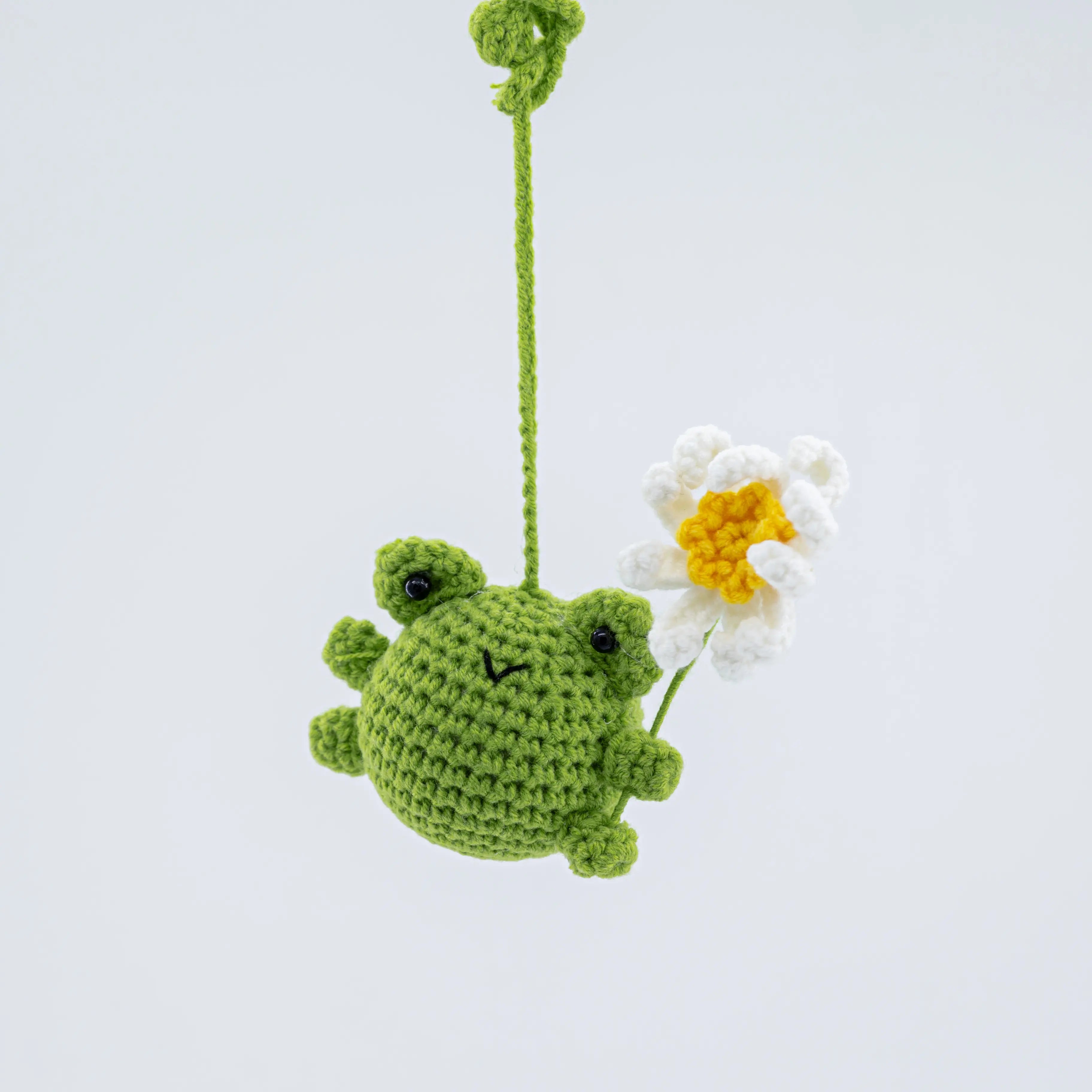 YSHomy Crochet Toy Frog for Car Mirror Hanging