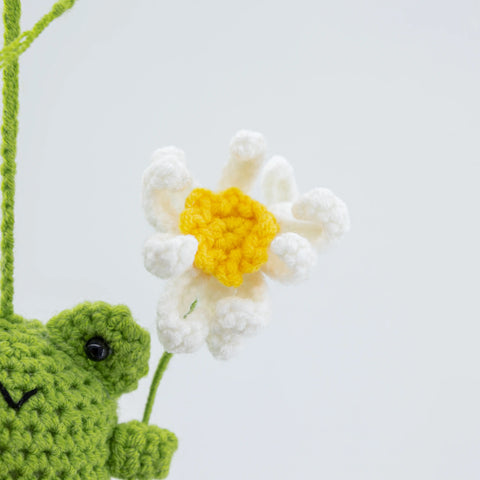 YSHomy Crochet Toy Frog for Car Mirror Hanging