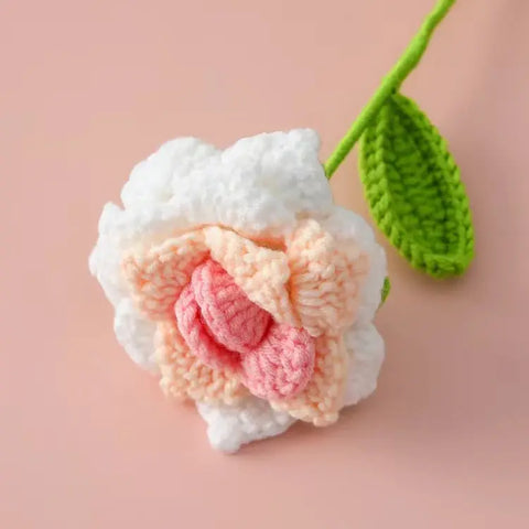 YSHomy Crochet Flowers of Sharp Roses in Gradient Colors (Set of 3)