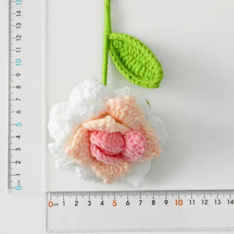 YSHomy Crochet Flowers of Sharp Roses in Gradient Colors (Set of 3)