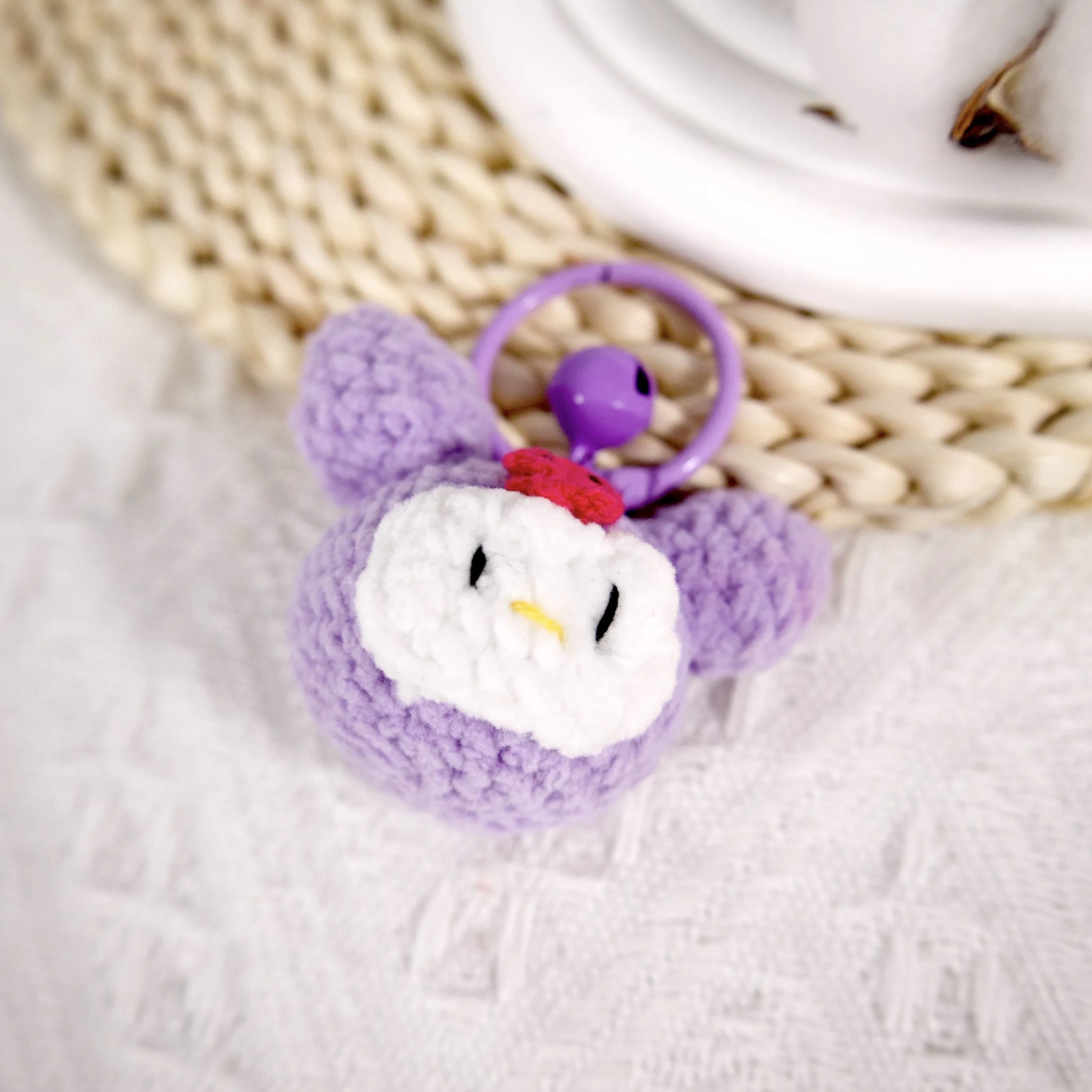 YSHomy Handmade Cute Crochet Animal Keychain Set of 5