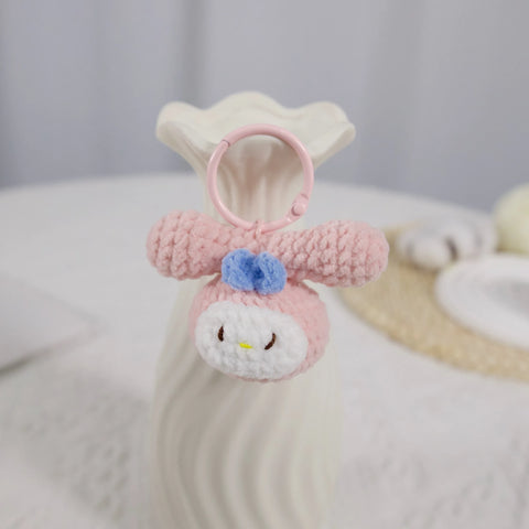 YSHomy Handmade Cute Crochet Animal Keychain Set of 5