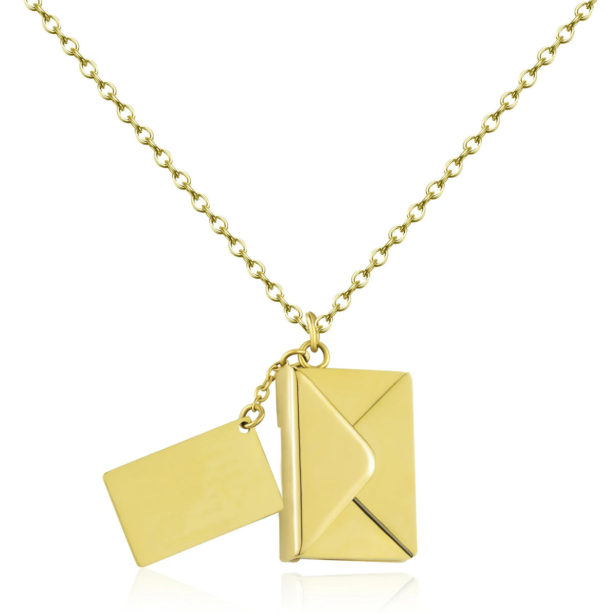 YSHomy Personalized 18K Gold-Plated Love Letter Necklace with Customized Text