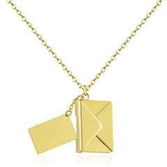 Personalized 18K Gold-Plated Love Letter Necklace