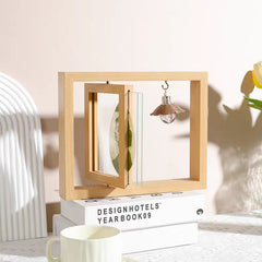 YSHomy Personalized Wooden Photo Frame with Lamp Bulb