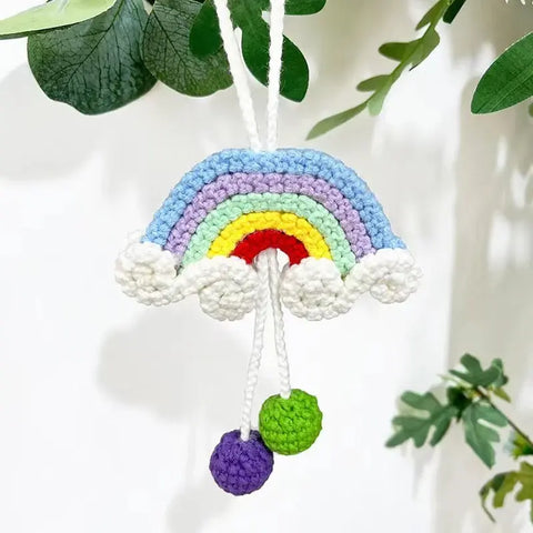 YSHomy Crochet Rainbow Hanging for Car & Decoration