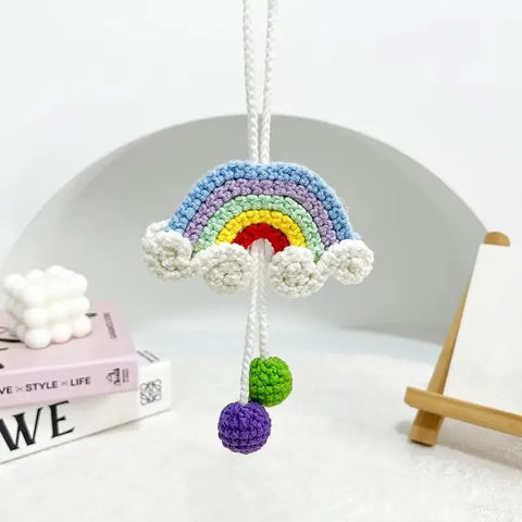 YSHomy Crochet Rainbow Hanging for Car & Decoration