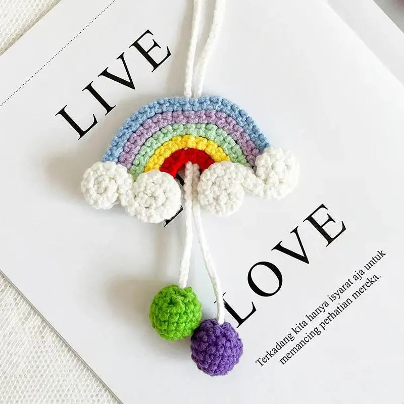 YSHomy Crochet Rainbow Hanging for Car & Decoration