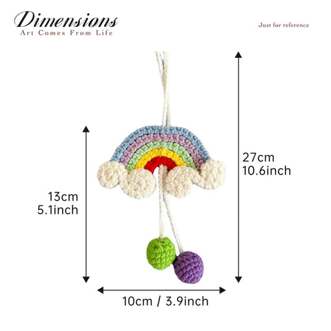 YSHomy Crochet Rainbow Hanging for Car & Decoration