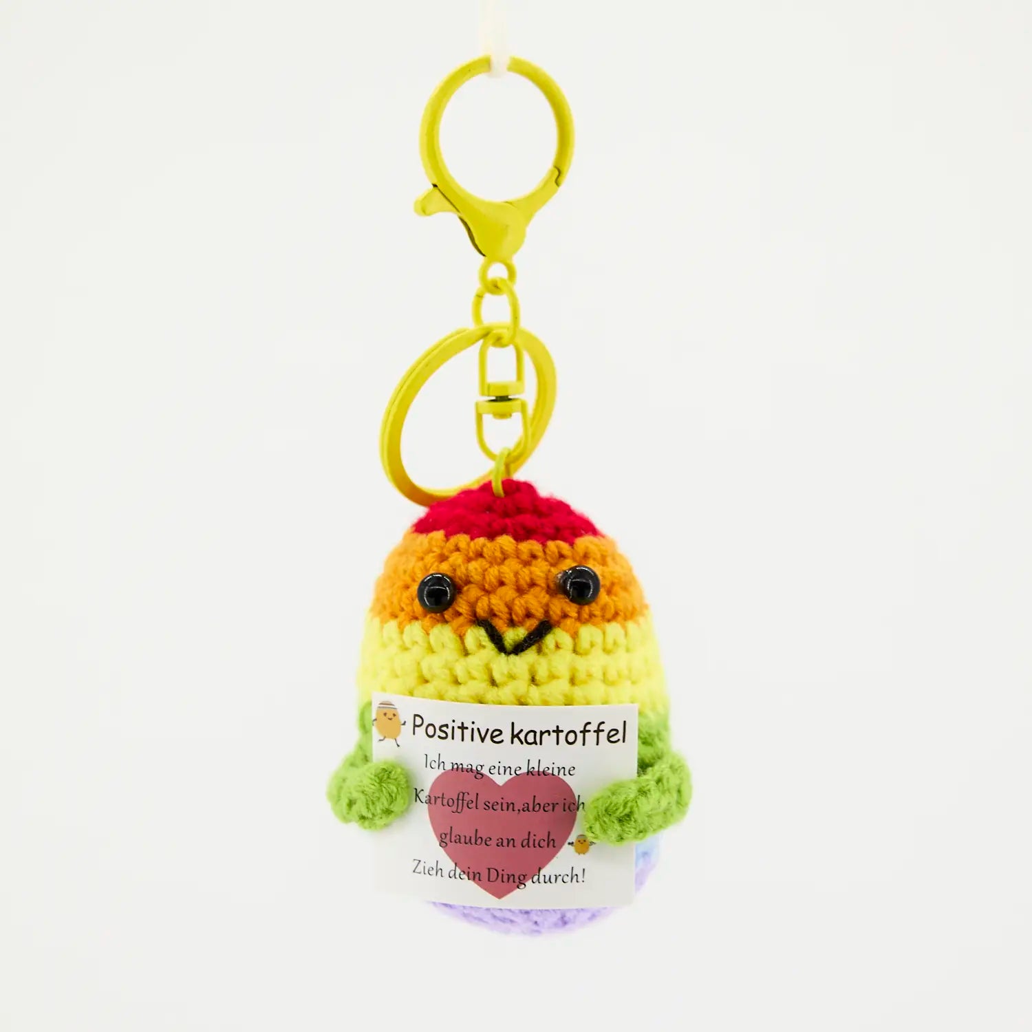 YSHomy Cute Emotional Support Crochet Positive Potato in Rainbow Color