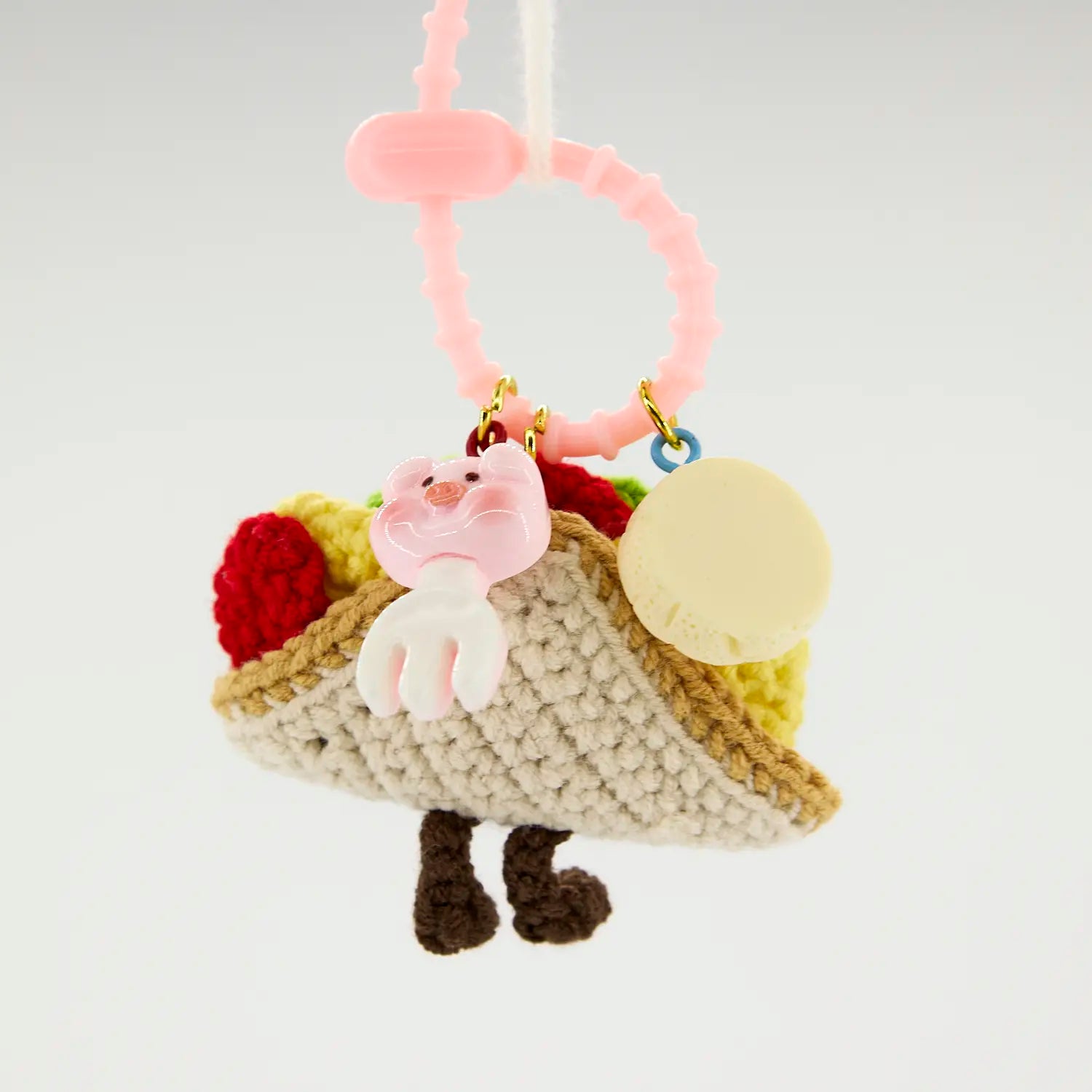 YSHomy Handmade Cute Crochet Sandwich Keychain Set of 3