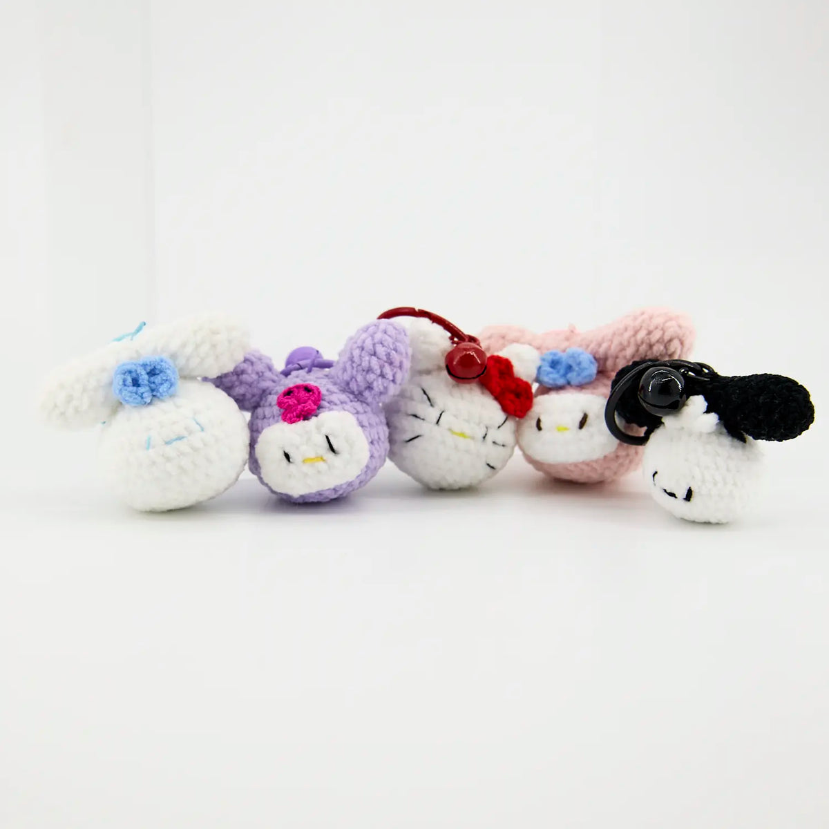 YSHomy Handmade Cute Crochet Animal Keychain Set of 5