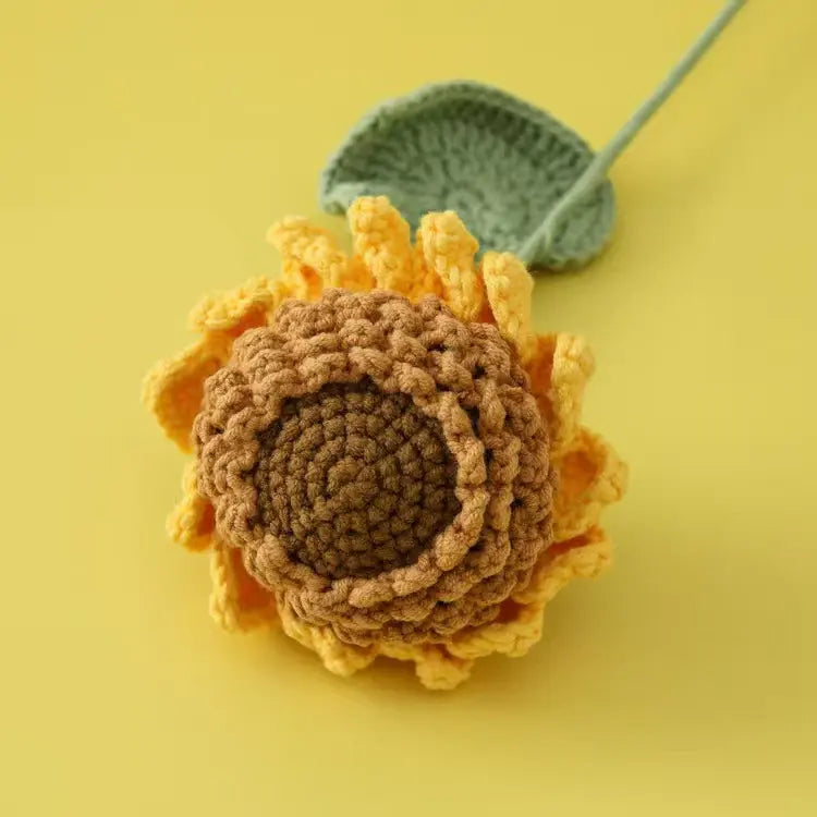 YSHomy Crochet Flowers of Upgraded Big Sunflower with Seed (Set of 3)