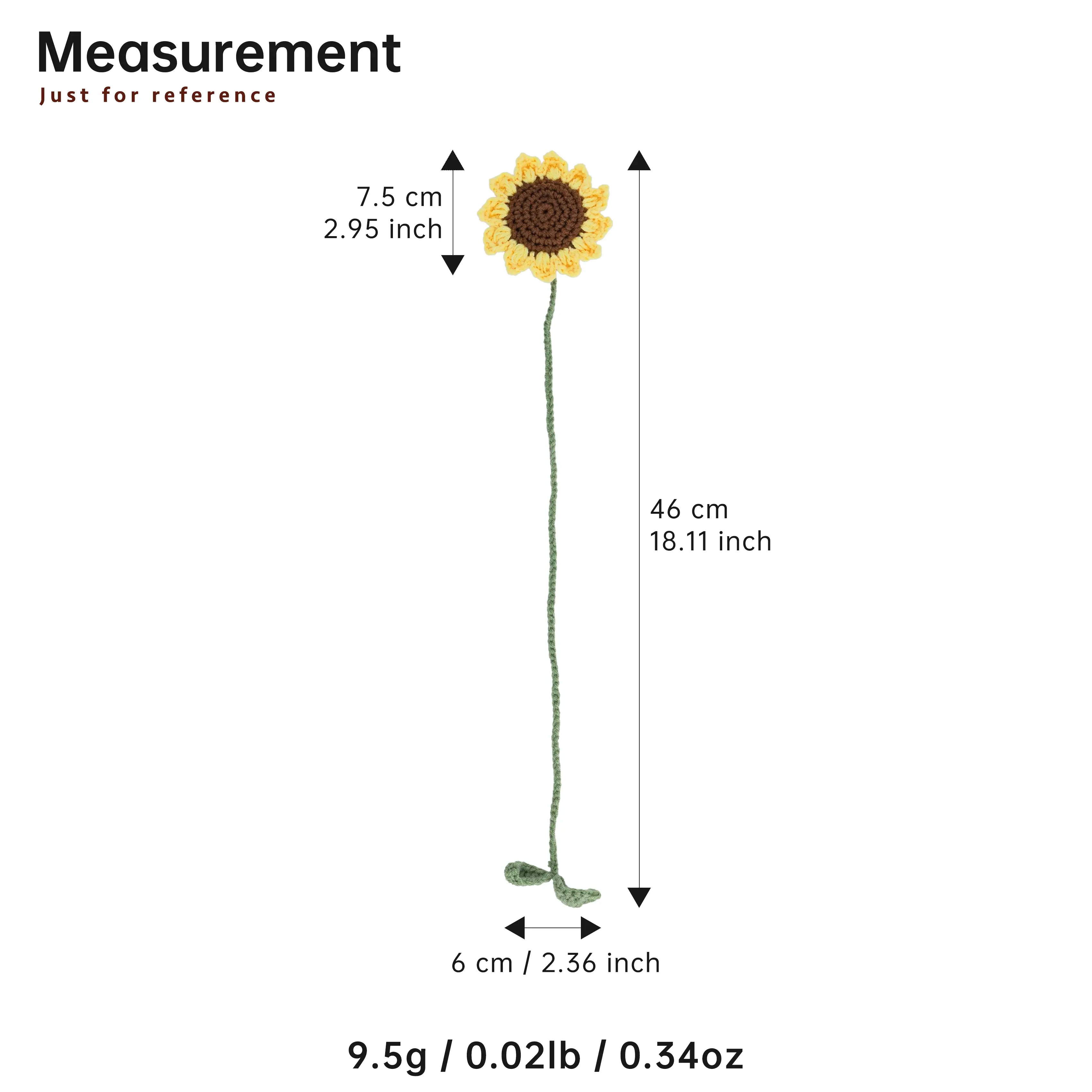 YSHomy Crochet Sunflower for Car Mirror Hanging & Bookmark