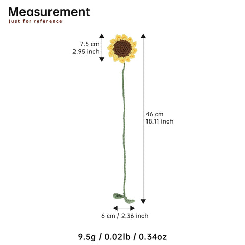 YSHomy Crochet Sunflower for Car Mirror Hanging & Bookmark