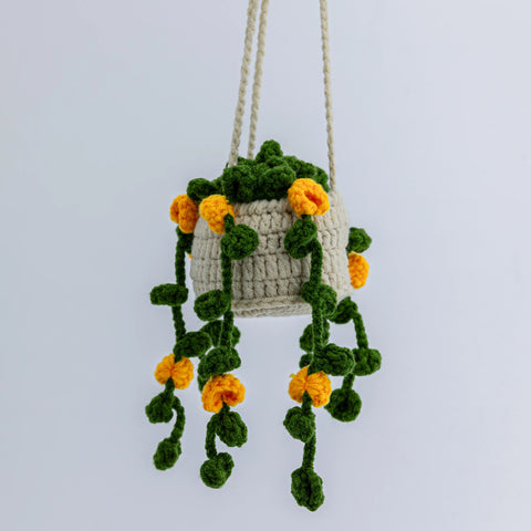 Plante suspendue de voiture au crochet, suspension de voiture au crochet, suspension de voiture, suspension de miroir de voiture, charme suspendu de voiture, plante de voiture au crochet, cadeau de la Saint-Valentin